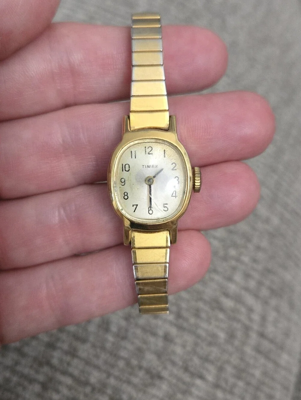 Timex Women's Gold Tone Stretch Band Watch